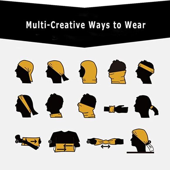 5 Pieces Neck Gaiter Multifunctional Headband - Picture 2 of 9